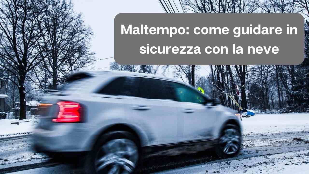 maltempo neve auto