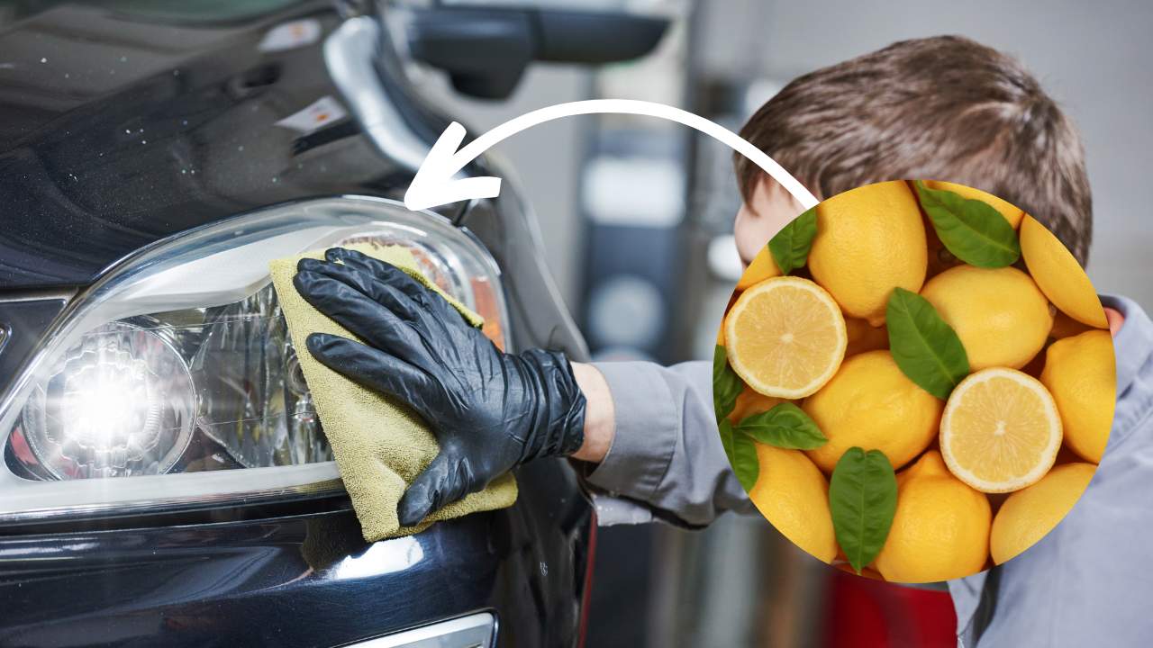 limone per pulire fari auto