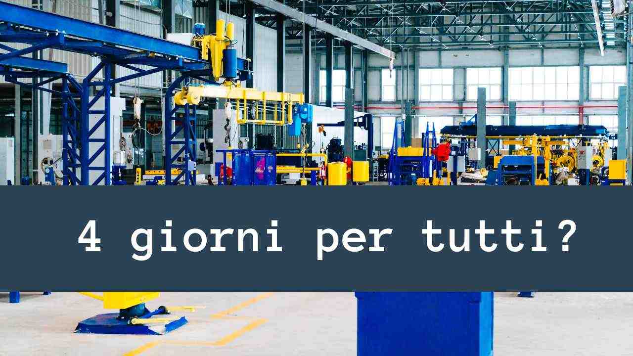 lavoro 4 giorni settimana