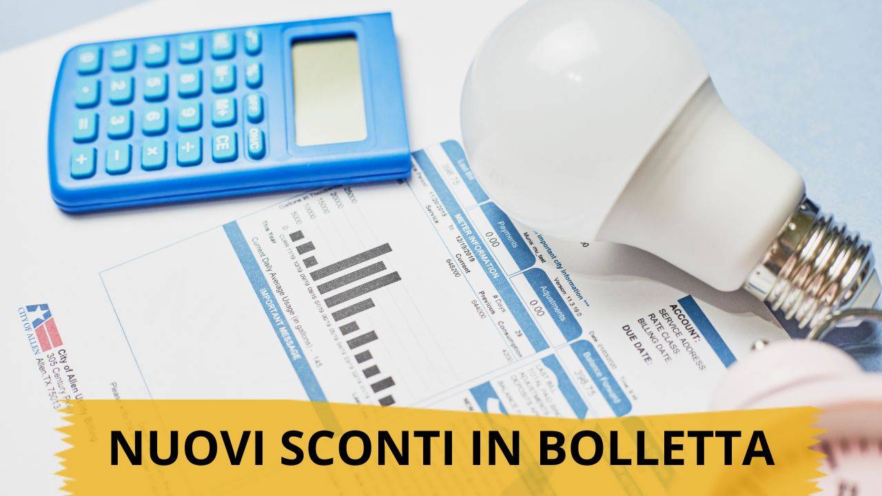 nuovi sconti in bolletta