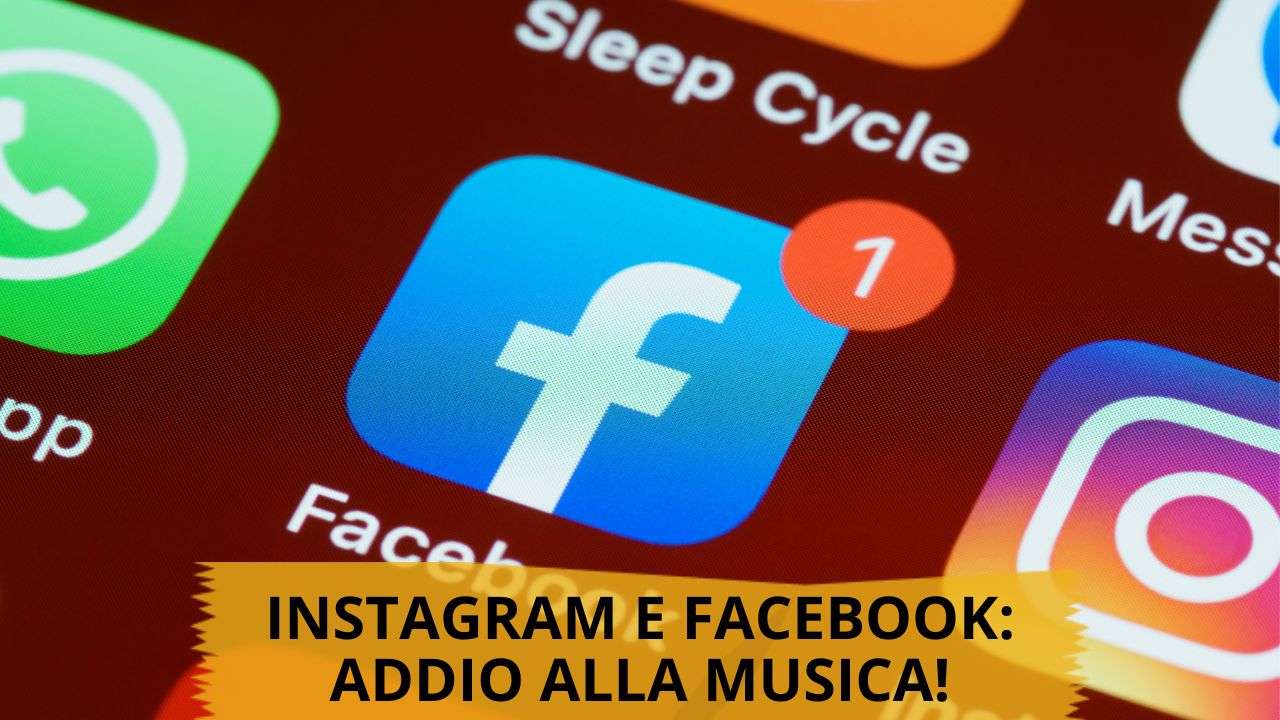 musica su instagram e facebook