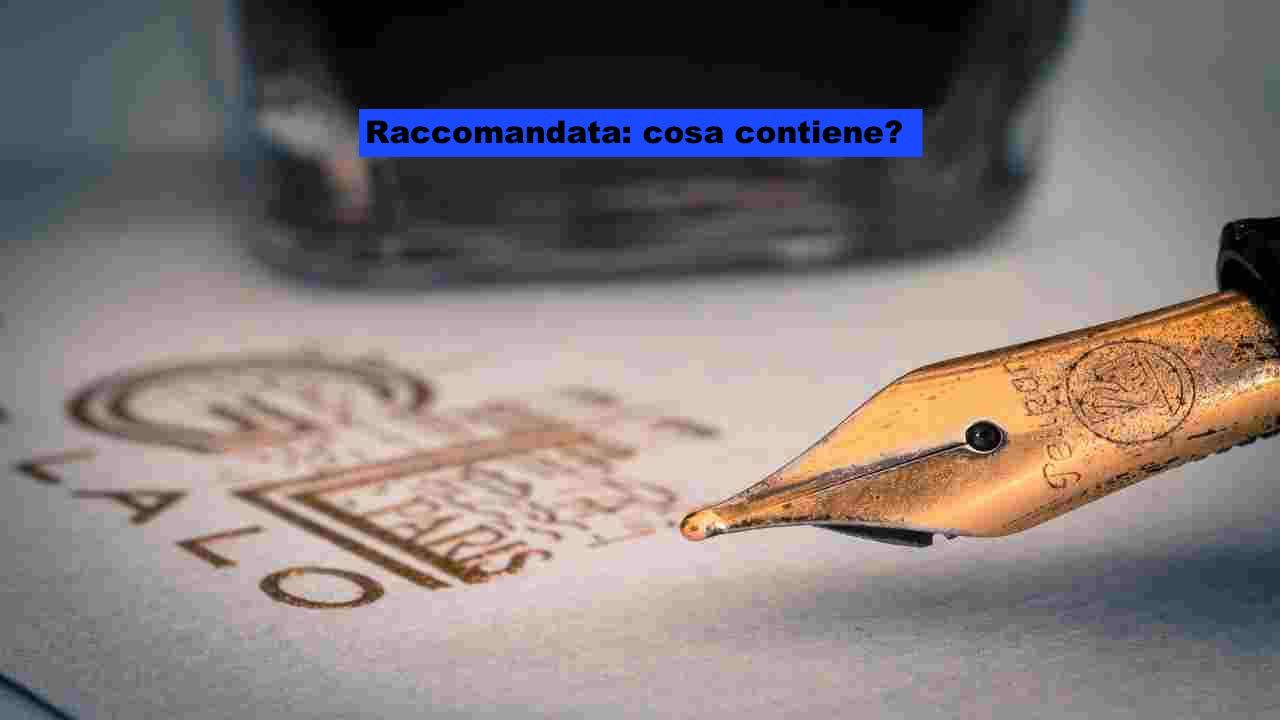 Raccomandata, cosa contiene?