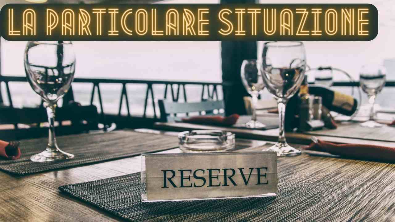 Tavolo prenotato ristorante mancanza posto