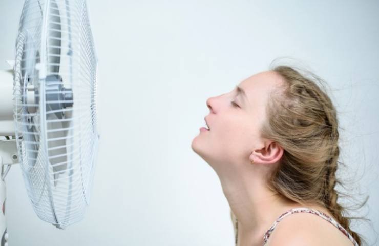 ragazza ventilatore